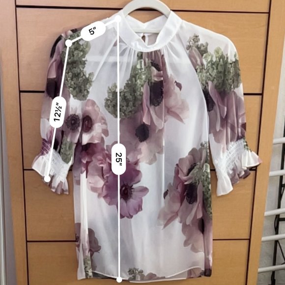 Ted Baker London Floral Blouse - Pink and Green - Picture 7 of 9